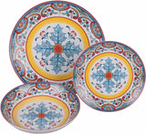 Serwis obiadowy porcelanowy 18 szt., 6 różnych kompletów talerzy, Andaluzja