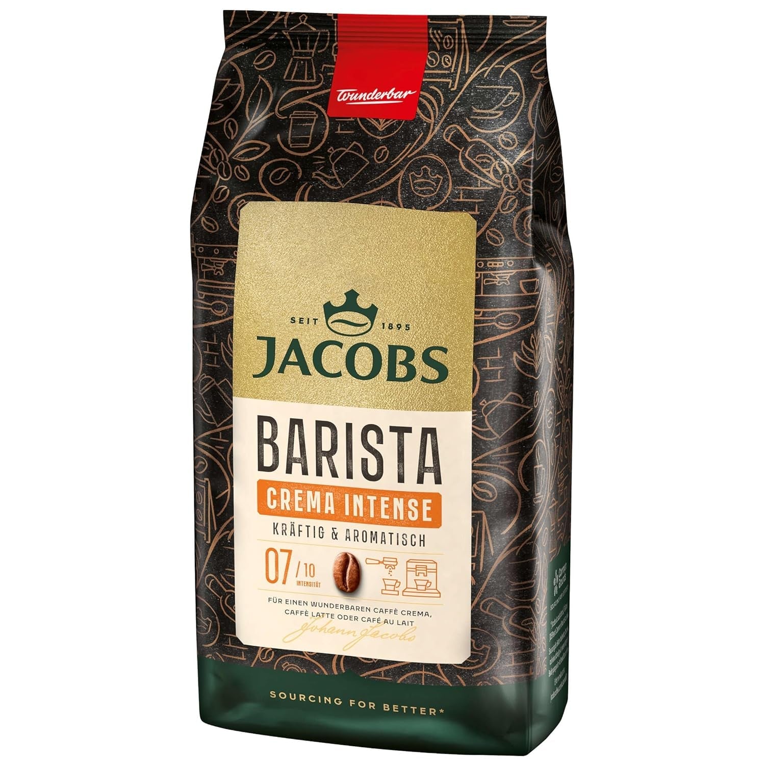 Kawa pełnoziarnista JACOBS Barista Editions Crema Intense (4 x 1 kg)