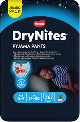 Chłonne pieluszki na noc DryNites dla chłopców 4–7 lat (17–30 kg), duże opakowanie miesięczne, 64 szt.
