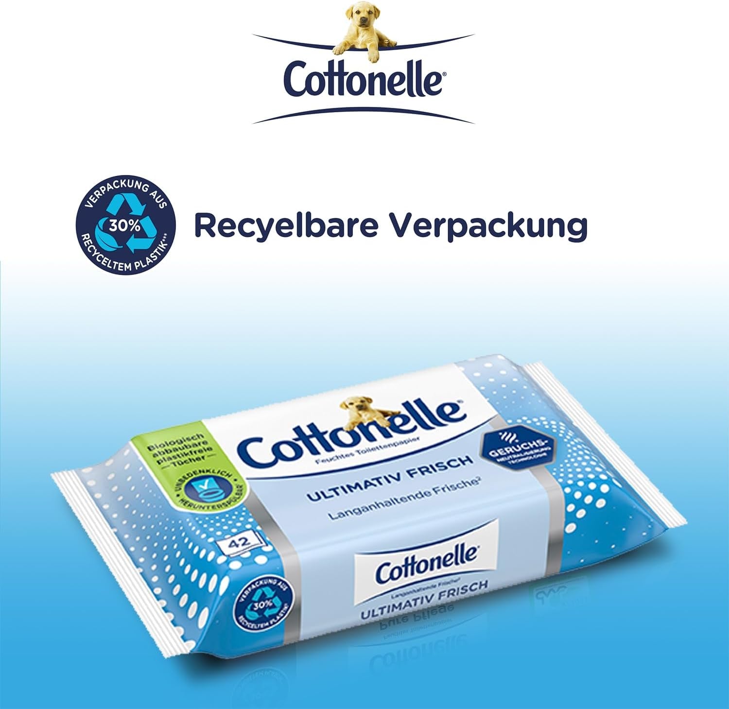 Chusteczki nawilżane, Ultimate Fresh, 12 x 42 chusteczki, technologia Deodycylx, przyjazne dla skóry, bez alkoholu i barwników, wrażliwe, biodegradowalne