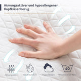 Poduszka z pianki memory EGO HOME 40x80 cm z rozdrobnioną pianką z pamięcią kształtu - Oddychająca, ergonomiczna poduszka podtrzymująca szyję dla osób śpiących na boku, plecach lub brzuchu - Certyfikat Oeko-Tex - Poszewka nadająca się do prania