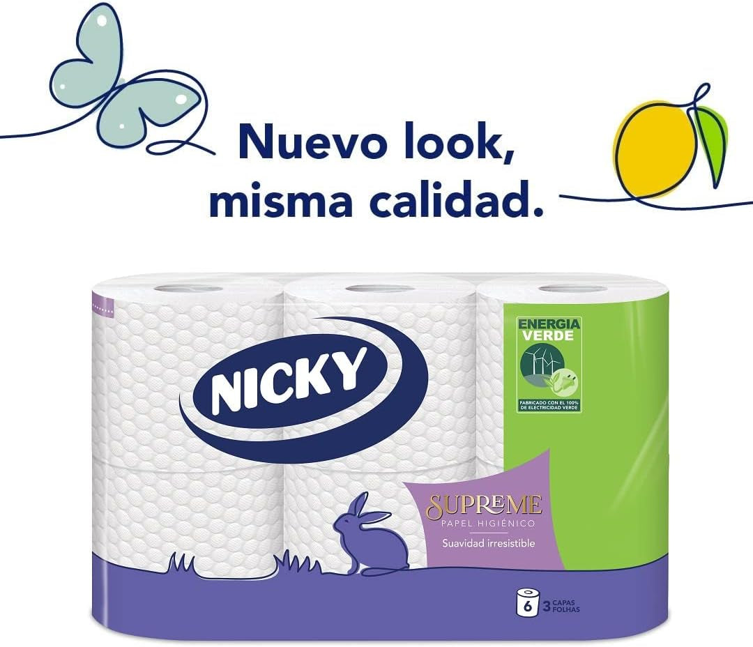 Papier toaletowy Supreme, 42 rolki, 3 warstwy, 160 usług na rolce, Nieodparta gładkość, Łatwe do otwarcia opakowanie, 100% papier z certyfikatem Fsc