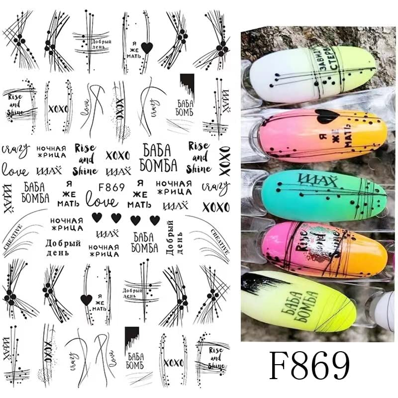 JMEOWIO Nagelsticker Blumen 10 Blatt Nagelaufkleber Selbstklebend Czarny biały kwiat Nail Art Naklejka Dekoracja Nageldesign Zubehör