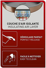 Tefal Airbake J2555014 Muffinform, Antihaftbeschichtung, Karbonstahl, Braun, 29 X 41 Cm Formy i blachy do pieczenia Naty Shop