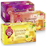 Zestaw herbat Teekanne 3 asortymenty, włoska cytryna, śródziemnomorska brzoskwinia i tureckie jabłko, 155g