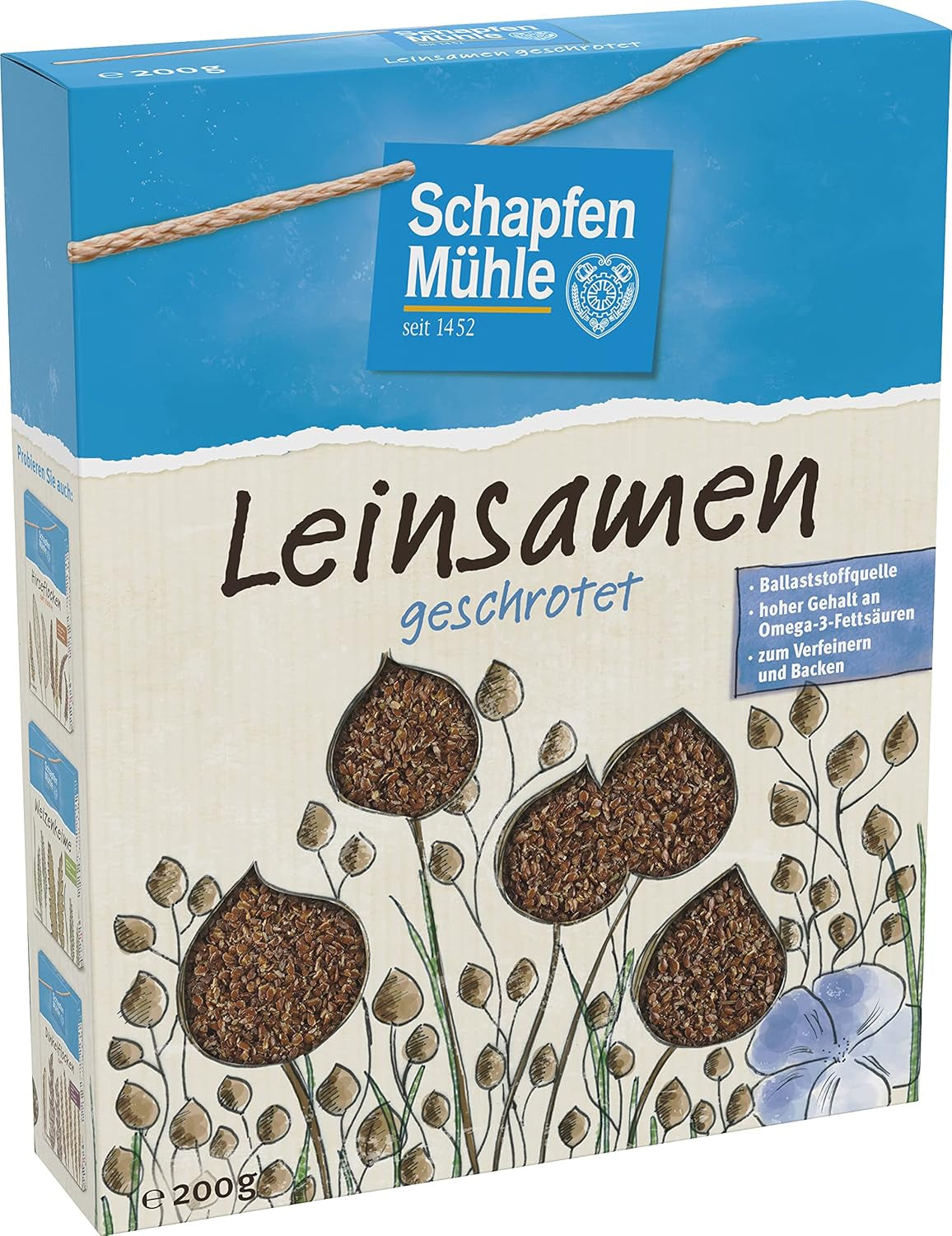 Schapfen Mill Mielone siemię lniane 200g opakowanie (10 sztuk)