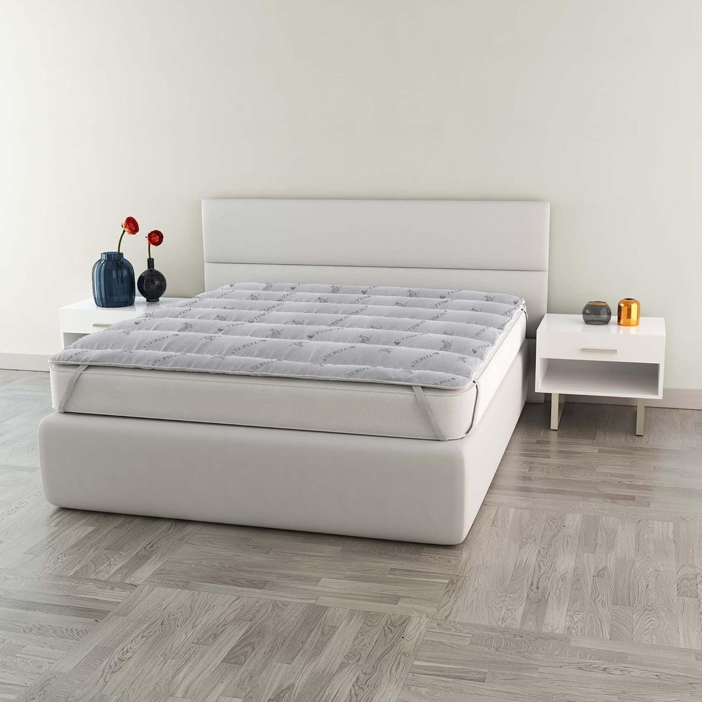 MB Home Italia, Topper, Termokontroler, Podwójny 160X195 cm Kołdry i kołdry Naty Shop Podwójny 160X195 cm Tencel