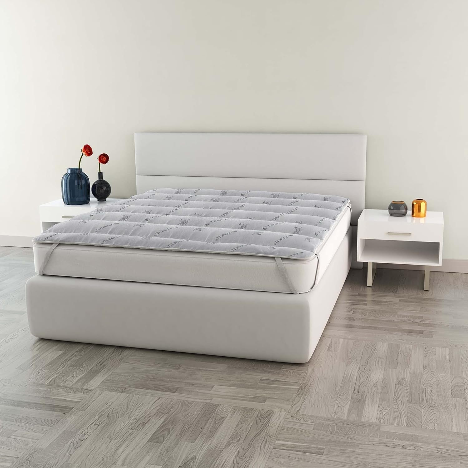 MB Home Italia, Topper, Termokontroler, Podwójny 160X195 cm Kołdry i kołdry Naty Shop Podwójny 160X195 cm Tencel