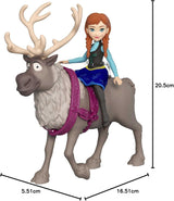 Mattel DISNEY Królowa Lodu Anna i Sven Lalka i figurka zwierzęcia, inspirowana animowanymi postaciami, ruchome kończyny, odpinana spódnica i peleryna, dla dzieci w wieku od 3 lat i więcej, HLX03 Lalki Naty Shop
