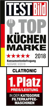 Ekspres Clatronic® | Automatyczny ekspres na 12-14 filiżanek (ok. 1,5 litra) | Ekspres do kawy z filtrem i systemem zapobiegającym kapaniu | 900W | Ekspres KA 3473 Czarny