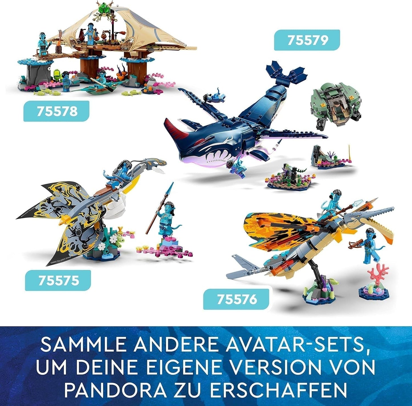 LEGO Avatar Odkrycie ścieżki wodnej Ilu Zabawka do budowania z podwodną figurką Zestaw z kolekcji Pandora dla dzieci i fanów filmów w wieku od 8 lat i starszych 75575 Zestawy do budowania Besuche den LEGO-Store