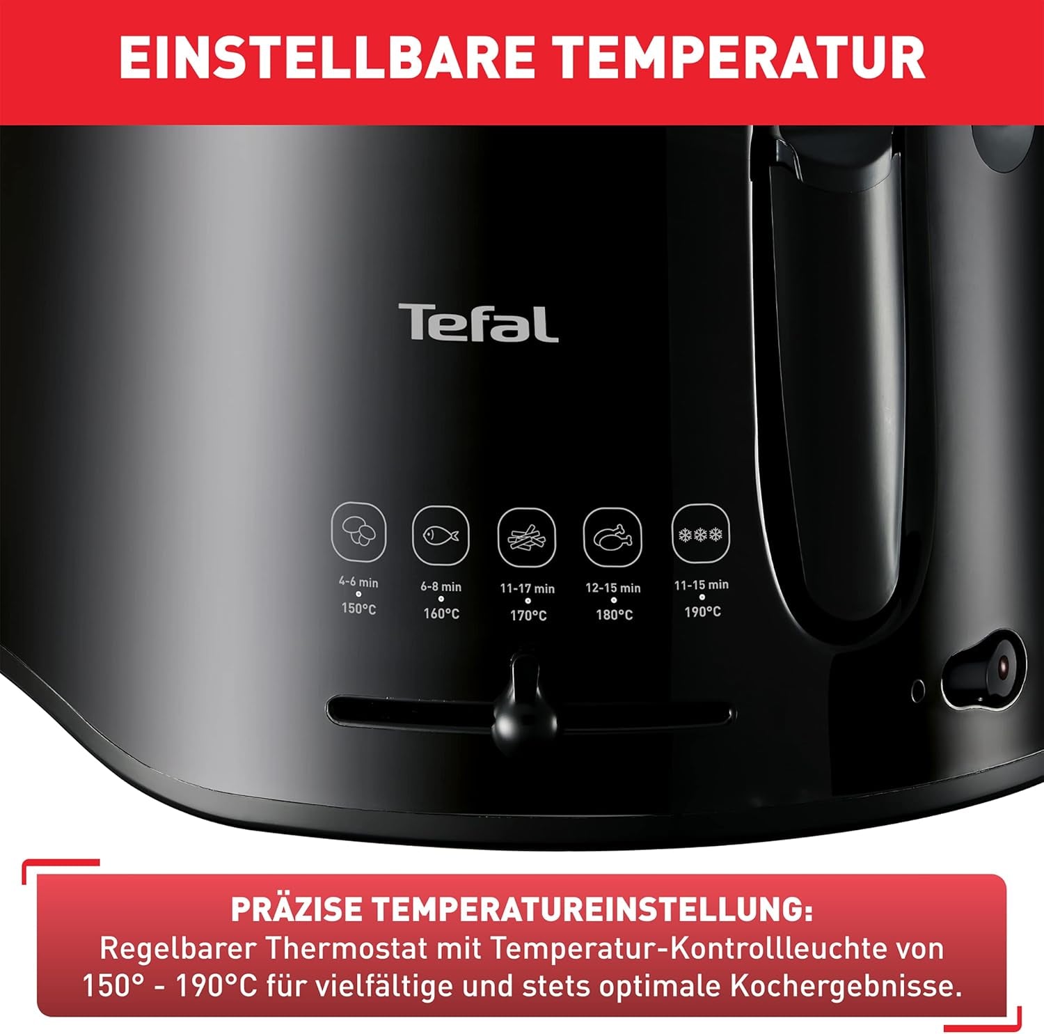 Frytownica Tefal Maxi Fry, technologia Cool Wall, 1,2 kg, regulowany termostat