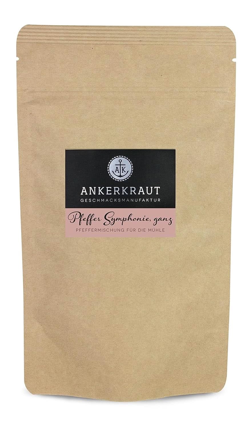 Ankerkraut Symphonie, mieszanka pieprzowa do przyprawiania aromatem i smakiem, 140 gramów Przyprawy Naty Shop Pełne ziarna 140 gramów