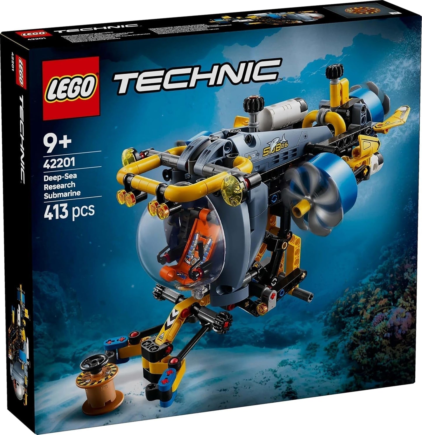LEGO Technic Odkrywca głębin Łódź podwodna Zabawka do budowania dla dzieci w wieku 9 lat Chłopcy i dziewczęta Kreatywne pomysły na prezenty urodzinowe Pojazd do zbudowania z obracającymi się śmigłami 42201 Zestawy do budowania Besuche den LEGO-Store