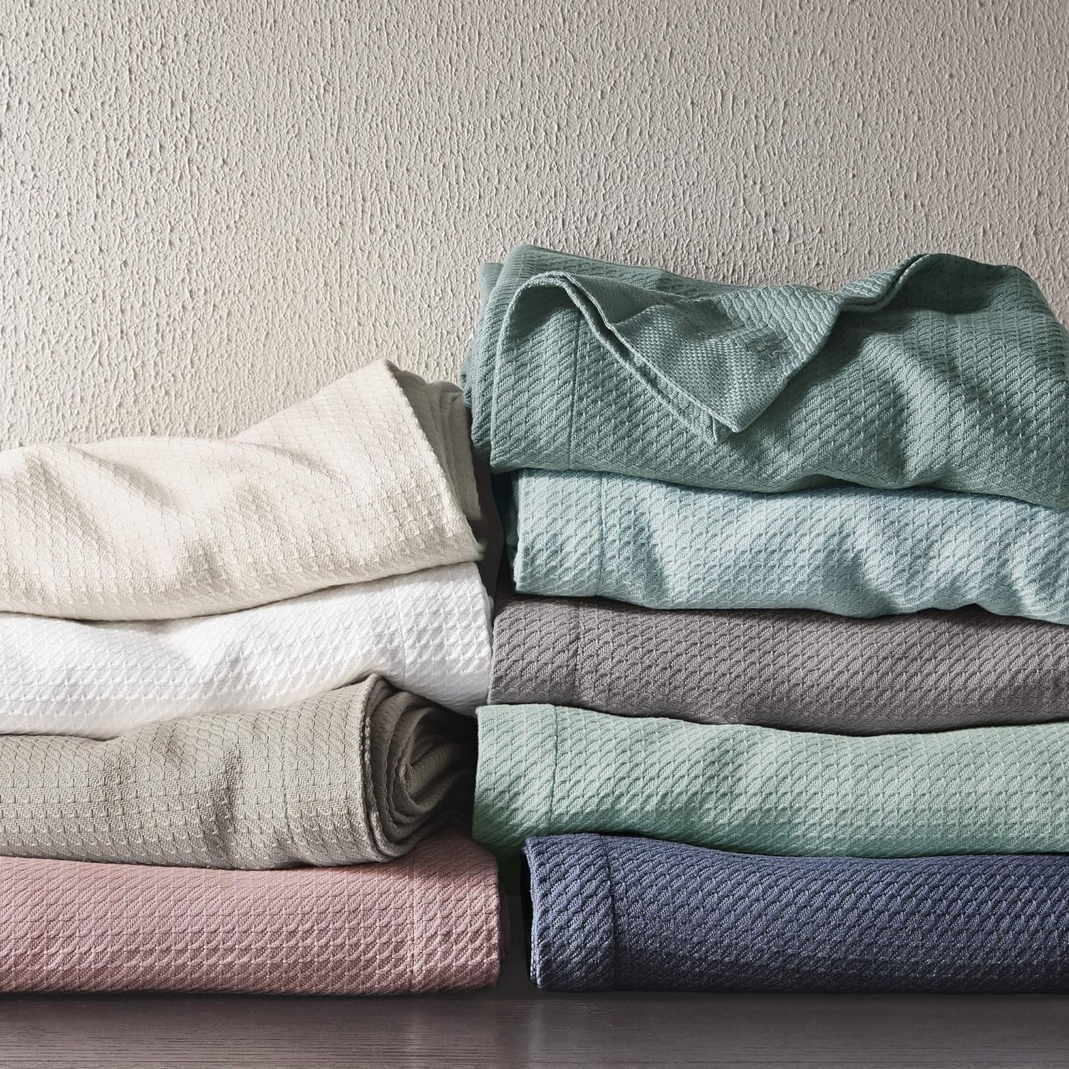 Madison Park 100% bawełna egipska, oddychający koc pocieszyciel Premium Knit Luksusowy sezon Lekki pokrowiec na rozkładaną sofę i kanapę Pełne/łóżko małżeńskie Rose Naty Shop Kołdry i kołdry