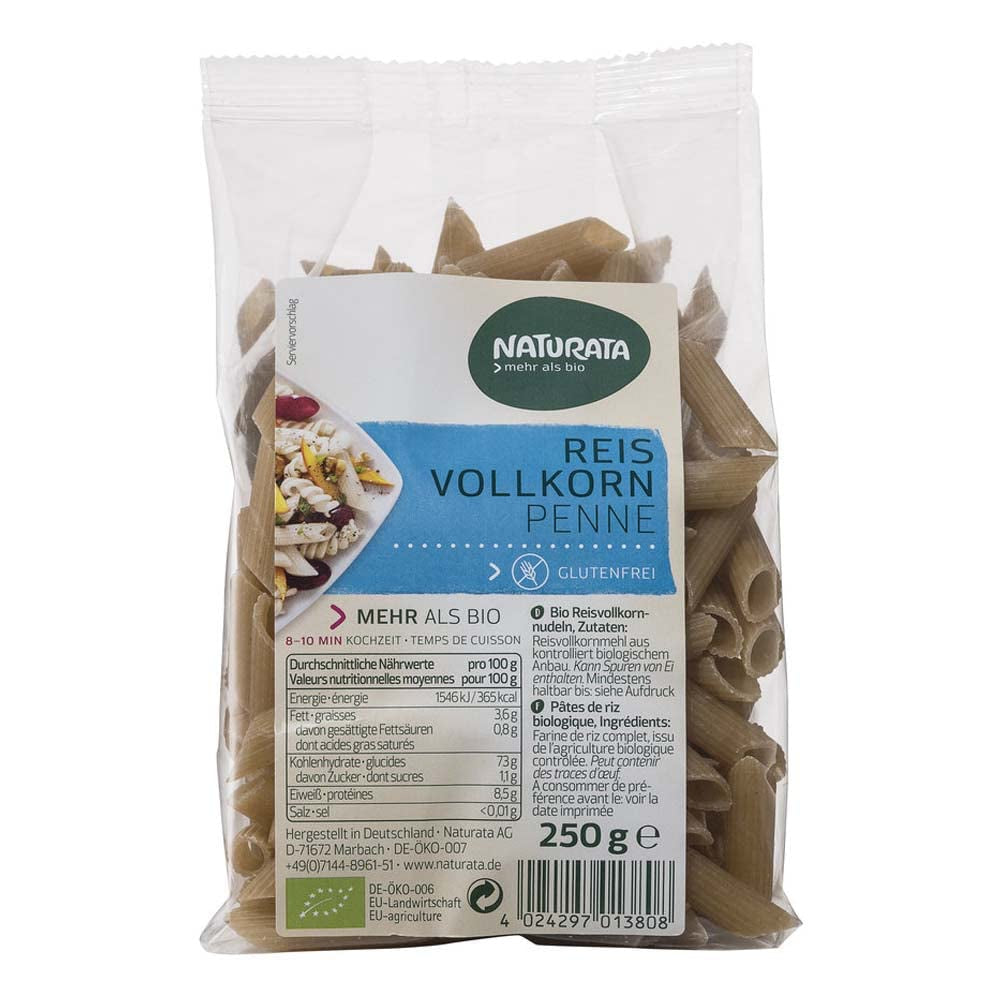 Organiczne penne, cały ryż (1 x 250g)