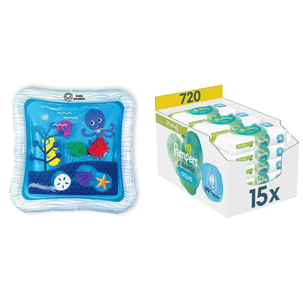 Opus Ocean of Discovery i Pampers Harmony Aqua Baby chusteczki nawilżane w pudełku, 720 chusteczek (15 x 48), delikatna ochrona delikatnej skóry z 99% wodą