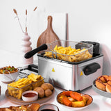 Frytkownica Tristar, 1 duży kosz i 2 małe kosze, regulowany termostat, strefa chłodzenia, 5 litrów, 2000 W, FR-6949 AGD Naty Shop