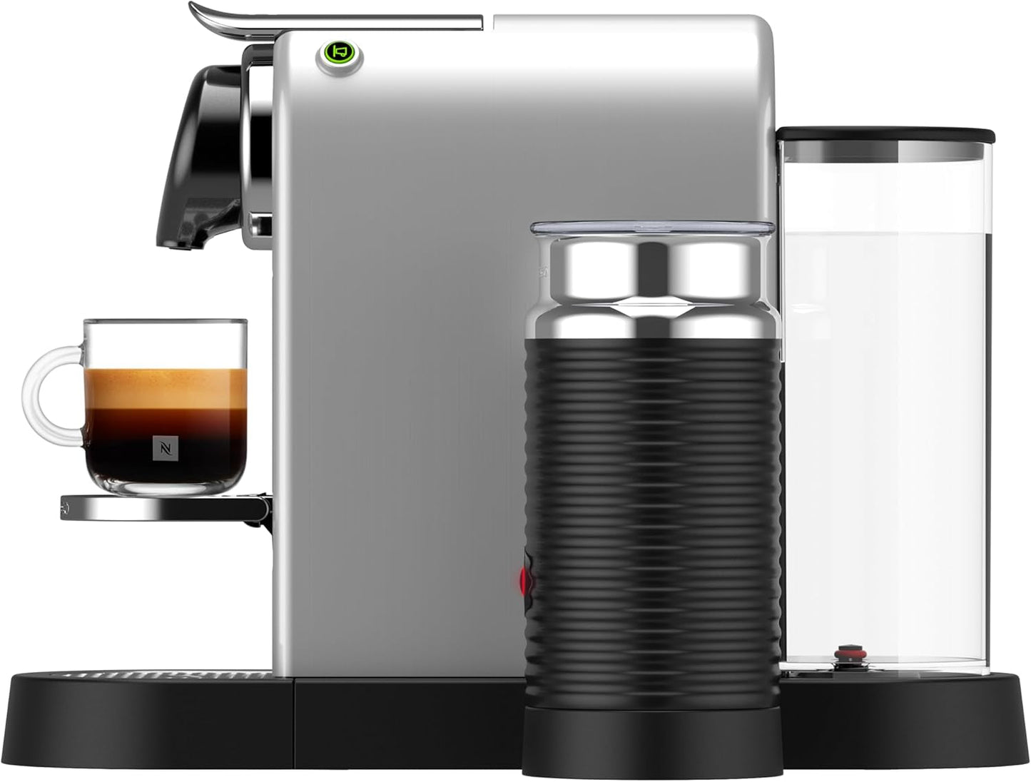 Ekspres do kawy z kapsułkami Nespresso XN761B Citiz&Milk | Automatyczny tryb gotowości | 1260 watów | Pojemność zbiornika na wodę: 1 l | Ciśnienie pompy: 19 bar | Srebrny