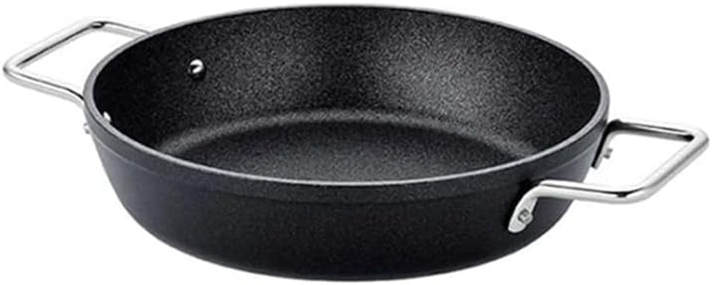 Fissler Adamant, patelnia do serwowania, aluminiowa, nieprzywierająca, wysoka krawędź, odporna na zarysowania - Garnki i patelnie indukcyjne Naty Shop Nowy model 24 cm