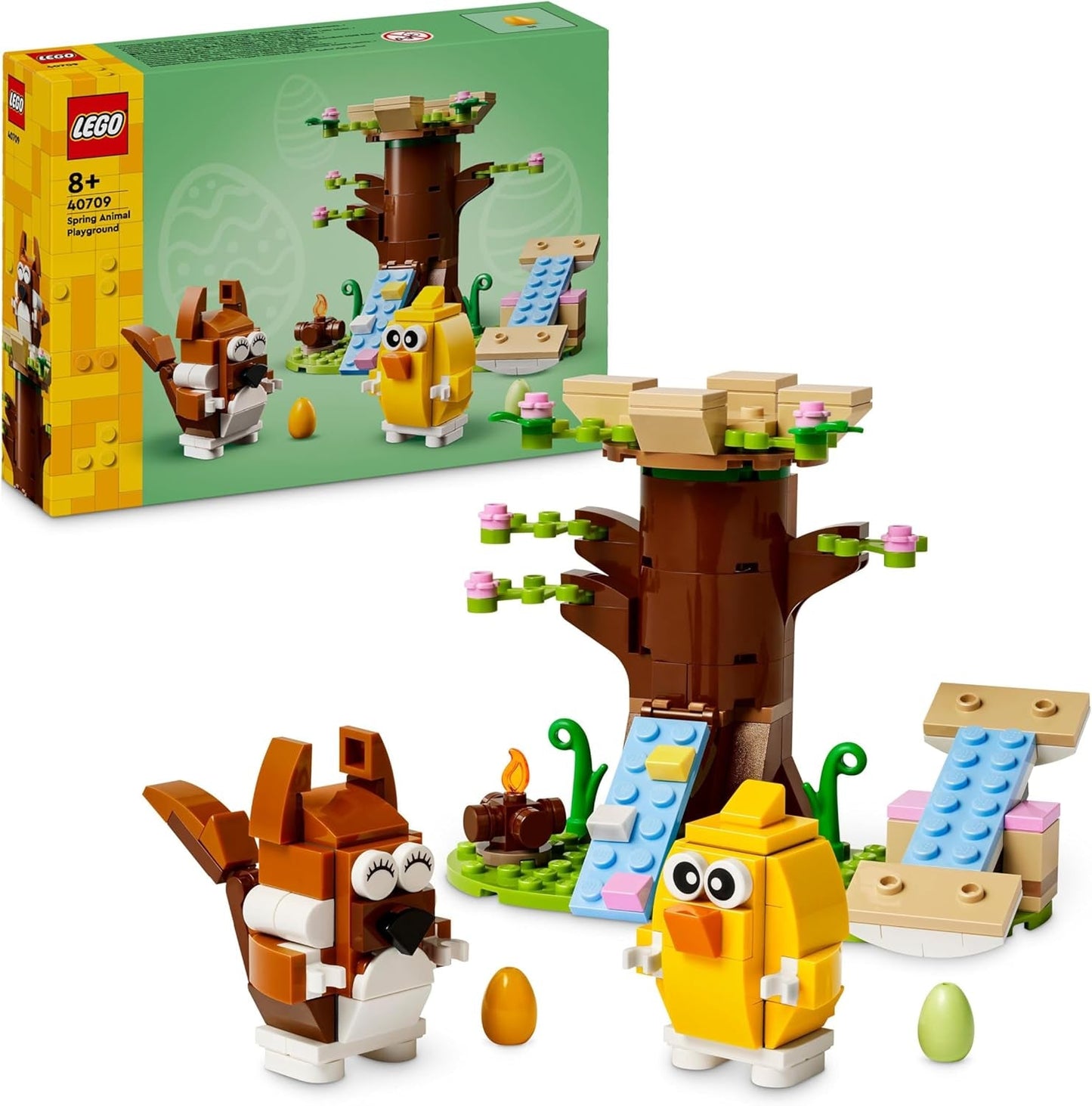 LEGO Wiosenny plac zabaw dla zwierząt, zestaw do budowania ptaków i wiewiórek, domek na drzewie dla dzieci, pomysł na prezent dla 8-letnich chłopców i dziewcząt, zestaw zwierząt, figurka zwierzątka 40709 Zestawy konstrukcyjne Beuche den LEGO-Store Default Title