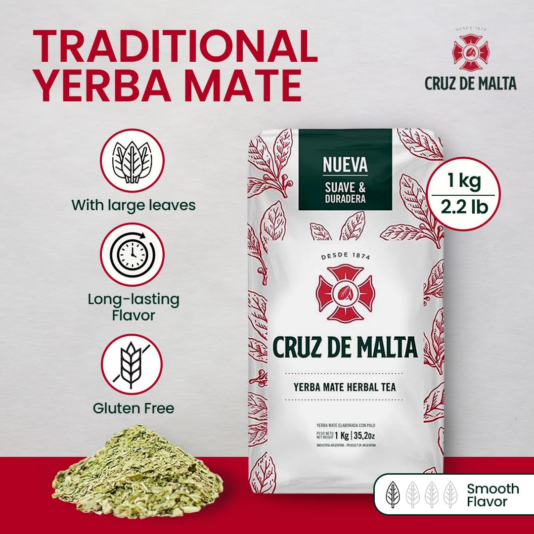 Argentyńska herbata mate z kawałkami łodyg, 1 kg.