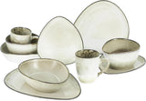 CreaTable, 23769, seria CLOUDY, piaskowy, 10-częściowy zestaw naczyń obiadowych, usługa łączenia porcelany, można myć w zmywarce i używać w kuchence mikrofalowej, produkcja wysokiej jakości
