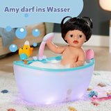 BABY Born Amy - Lalka 36 cm - Lalka bobas z 7 funkcjami dla maluchów od 1. roku życia - Działa bez baterii - Zawiera akcesoria i materacyk