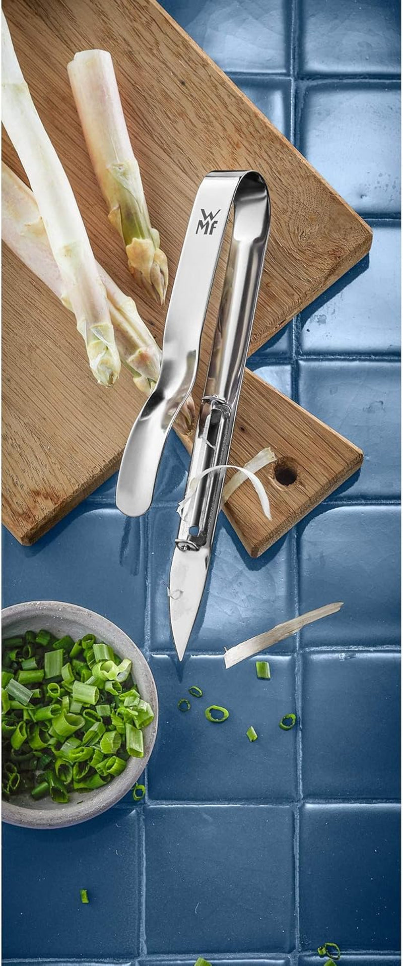 Obieraczka do szparagów WMF Gourmet 17 cm, obieraczka Cromargan ze stali nierdzewnej Naty Shop