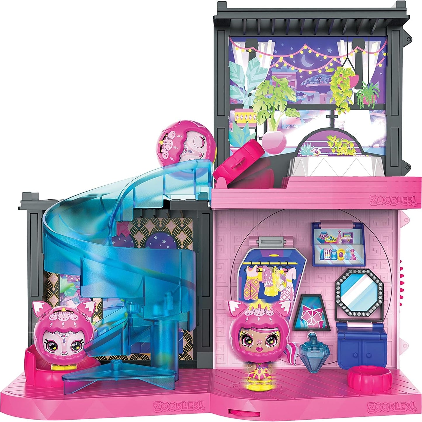 Zoobles Magic Mansion Transformowalny 6-pokojowy wymarzony dom, zjeżdżalnia i akcesoria