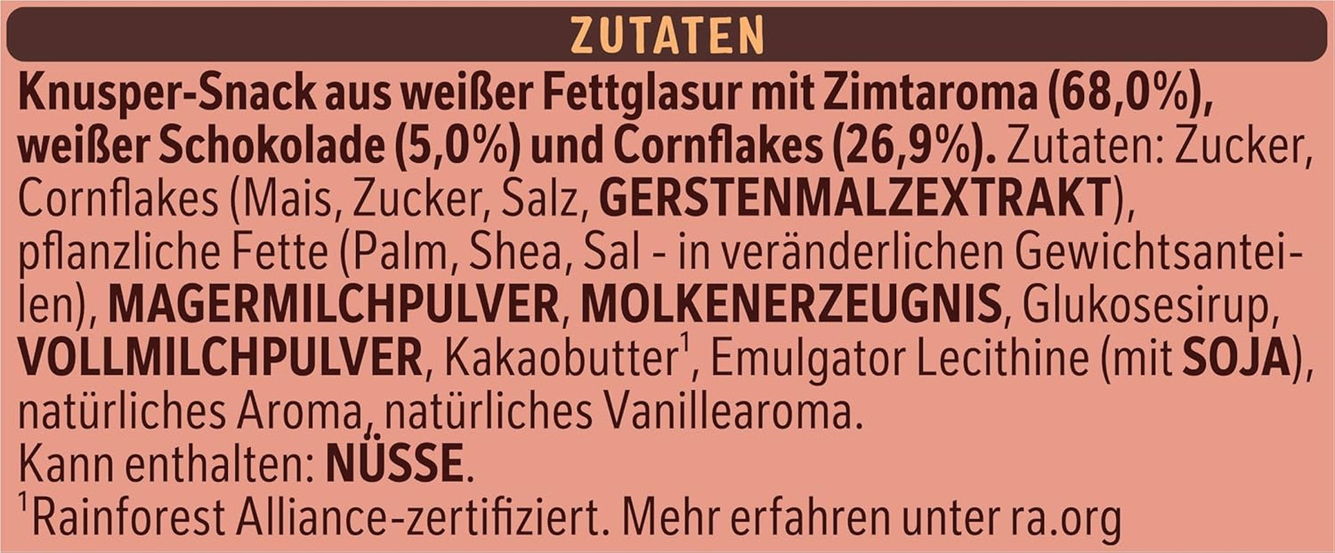 Nestlé Lekkie, chrupiące płatki cynamonowe i chrupiące migdały otoczone rozpływającą się w ustach białą glazurą i aromatem cynamonu, opakowanie 4 szt. (2 x 75 g każde)