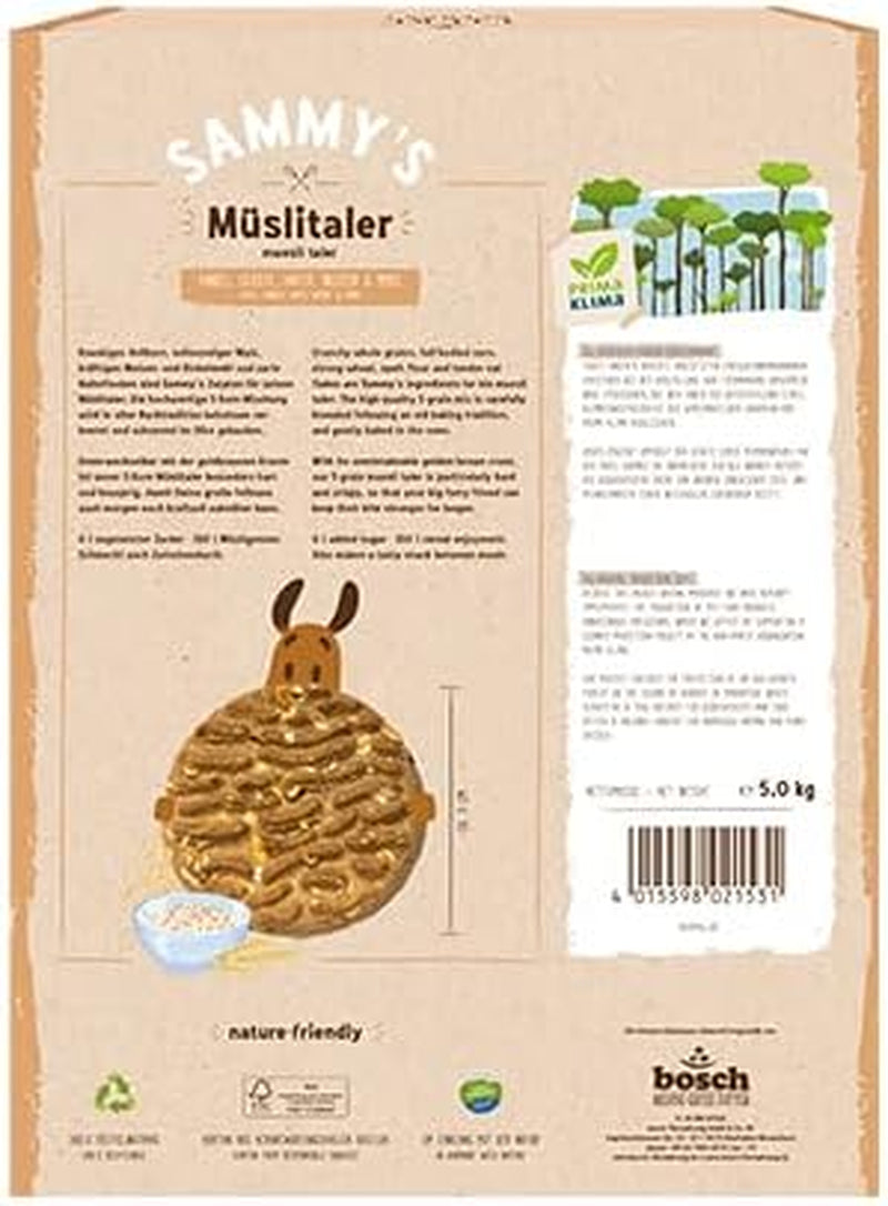 Monety musli Sammy'ego | Chrupiące pieczone przekąski dla psów | 5 monet zbożowych musli dla Twojego dużego futrzanego przyjaciela (30kg+) | 1 kg