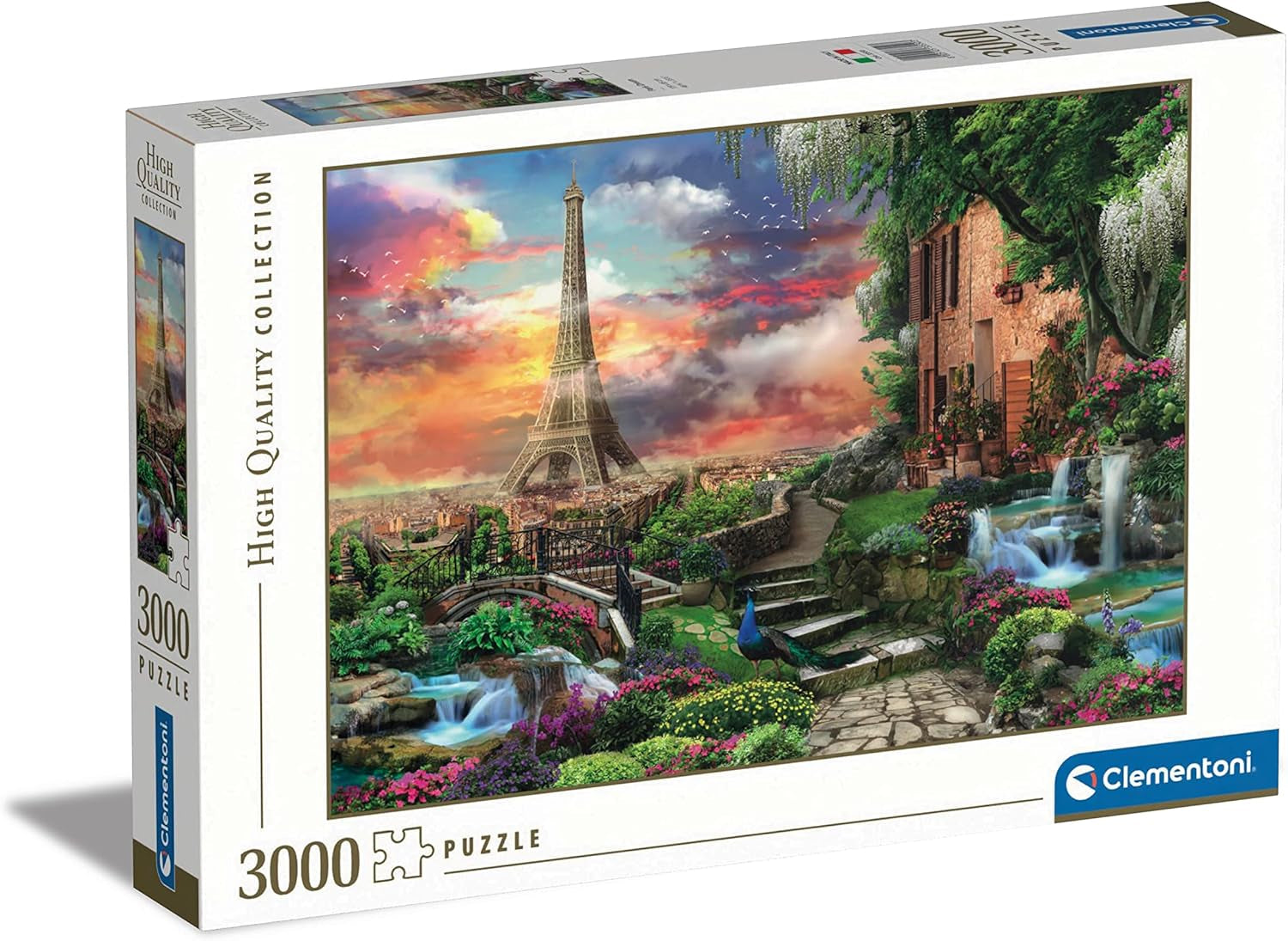 Clementoni 33550 Dreamlike Paris - Puzzle 3000 elementów od 9 lat, Kolorowe puzzle dla dorosłych w odważnych kolorach, Gra zręcznościowa dla całej rodziny, Fajny pomysł na prezent Puzzle Naty Shop Domyślny tytuł