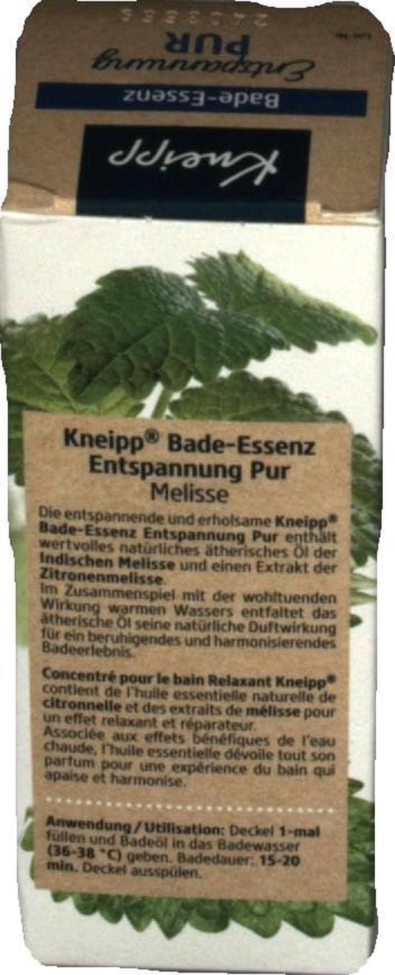 Kneipp Bade, olejek do kąpieli z naturalnym olejkiem eterycznym z melisy indyjskiej i ekstraktem z melisy, 100 ml Naty Shop