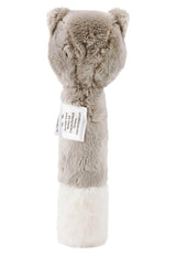 Sterntaler Piszczałka dla kota Lilly - Zabawka z miękkiego polaru - Zabawka do chwytania dla niemowląt - Pierwsze próby chwytania i zabawy, szara Bebe Toys Naty Shop