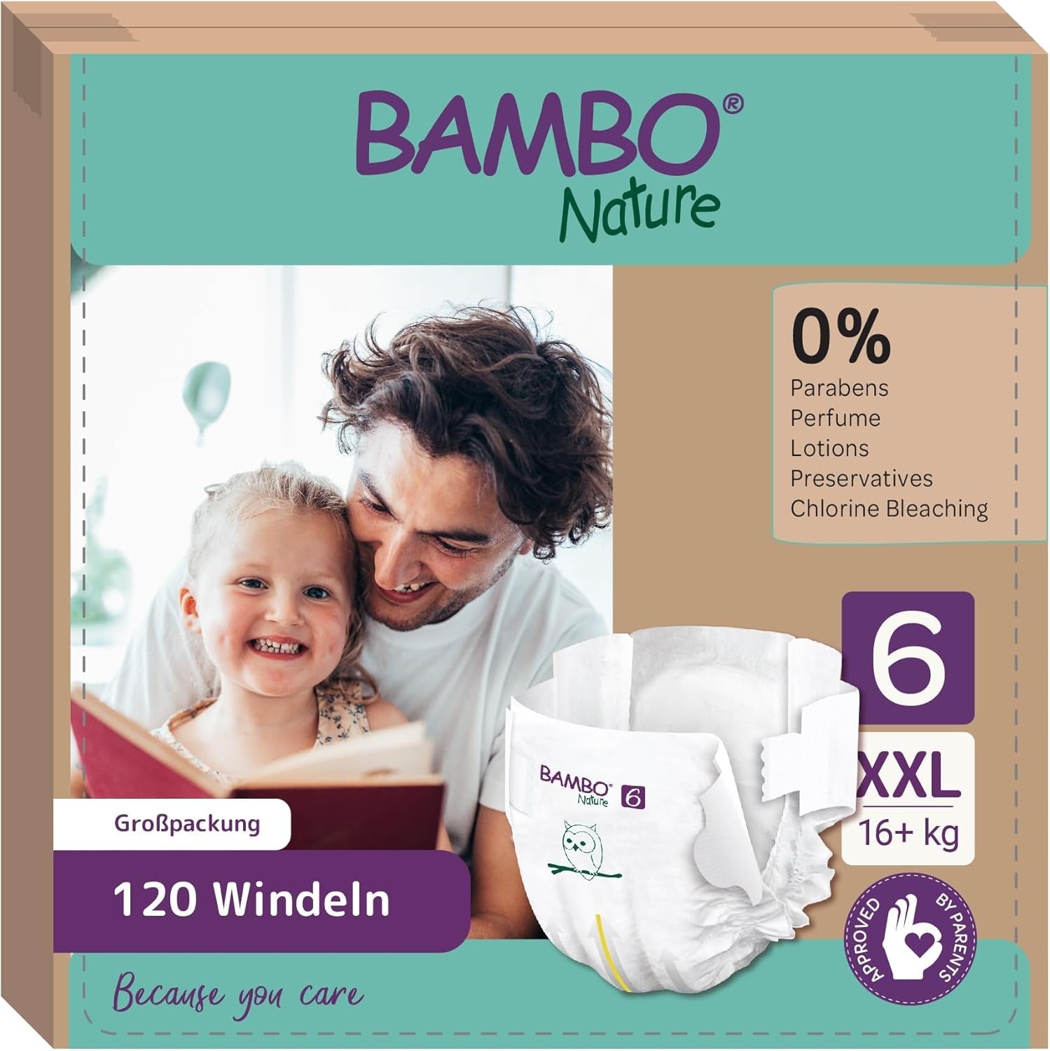 Pieluszki dziecięce Bambo Nature, rozmiar 1 (2-4 kg), 132 sztuki w pudełku miesięcznym | Pieluszki Premium ze zwiększoną ochroną przed wyciekami | Najwyższy komfort i swoboda dla noworodków | Pieluszki testowane dermatologicznie