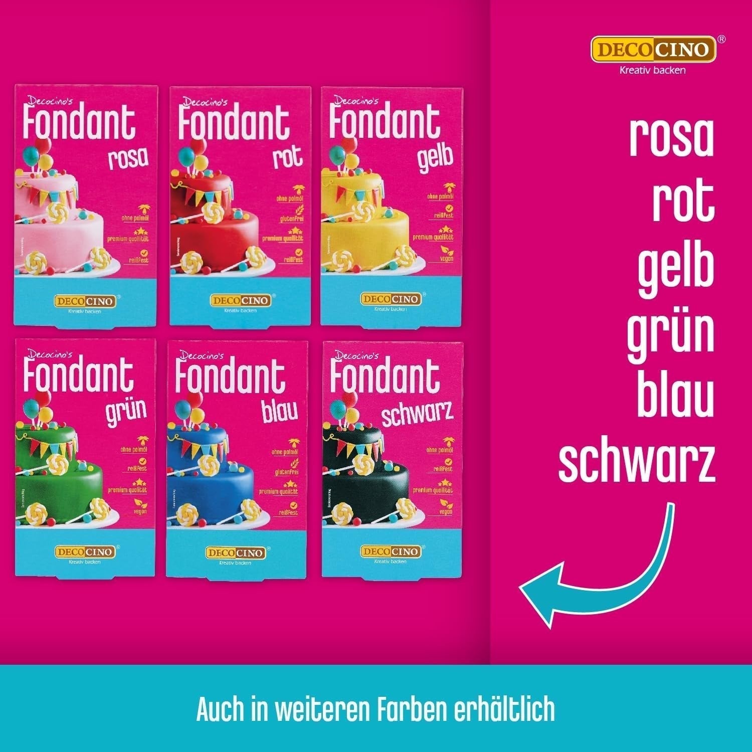 DECOCINO biały kocyk fondantowy w rolce - 300g - gotowy do użycia kocyk fondantowy do pokrywania i dekorowania ciast i babeczek - bezglutenowy i wegański (opakowanie 2 szt.) Naty Shop Sugarpaste