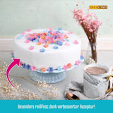 DECOCINO biały kocyk fondantowy w rolce - 300g - gotowy do użycia kocyk fondantowy do pokrywania i dekorowania ciast i babeczek - bezglutenowy i wegański (opakowanie 2 szt.) Naty Shop Sugarpaste