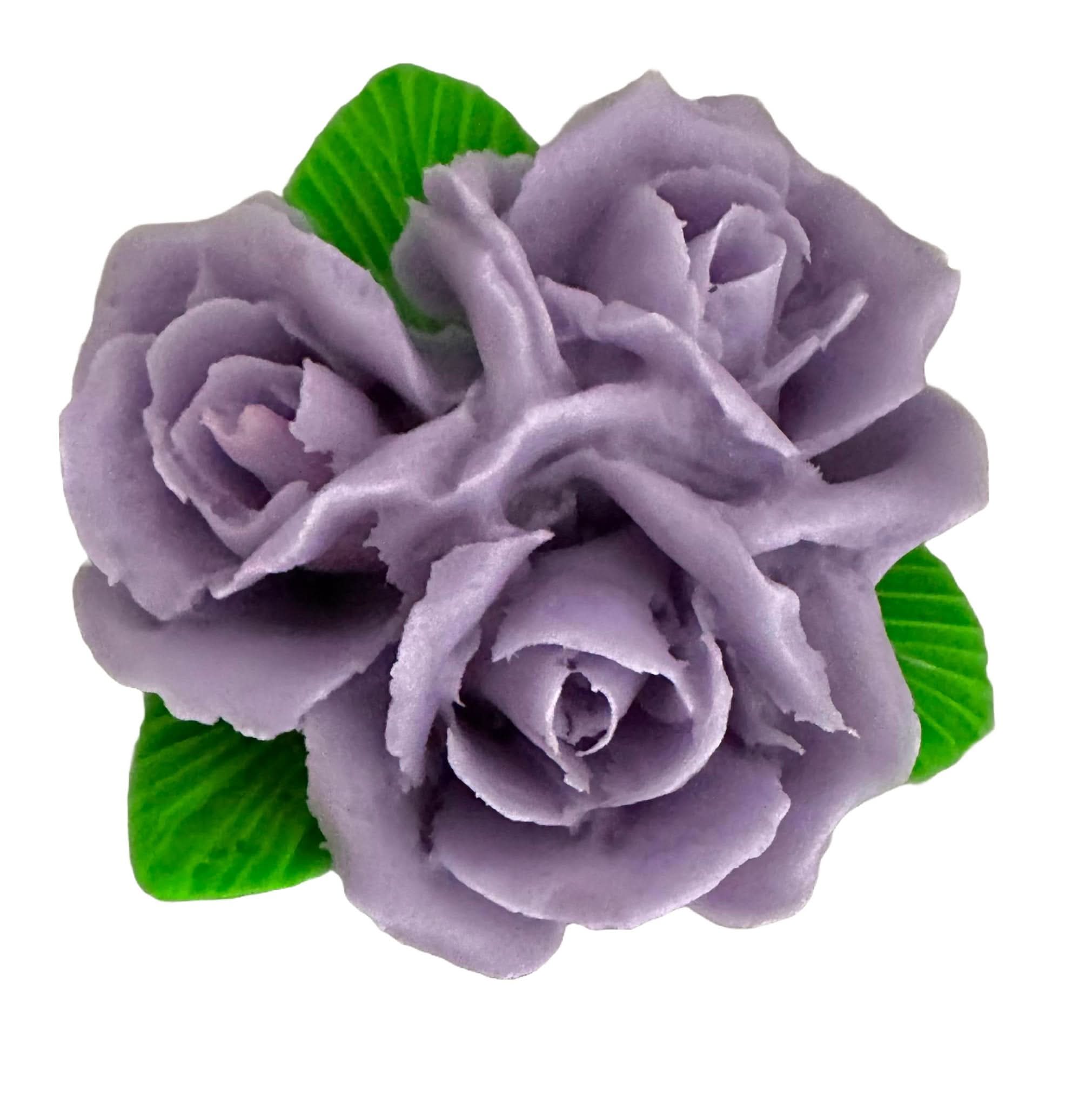 Dekoracja z cukru jadalnego, Bukiet fioletowych róż. Dekoracje ze sklepu Sugar Paste Nati