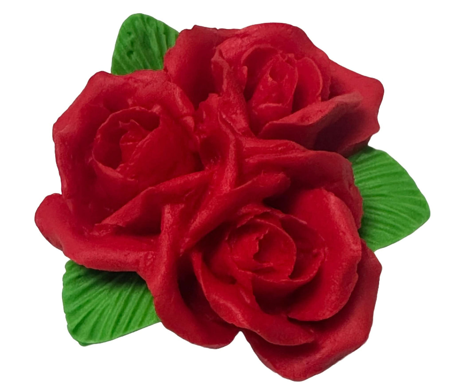 Dekoracja z cukru jadalnego, Bukiet czerwonych róż. Ozdoby ze sklepu Sugar Paste Nati