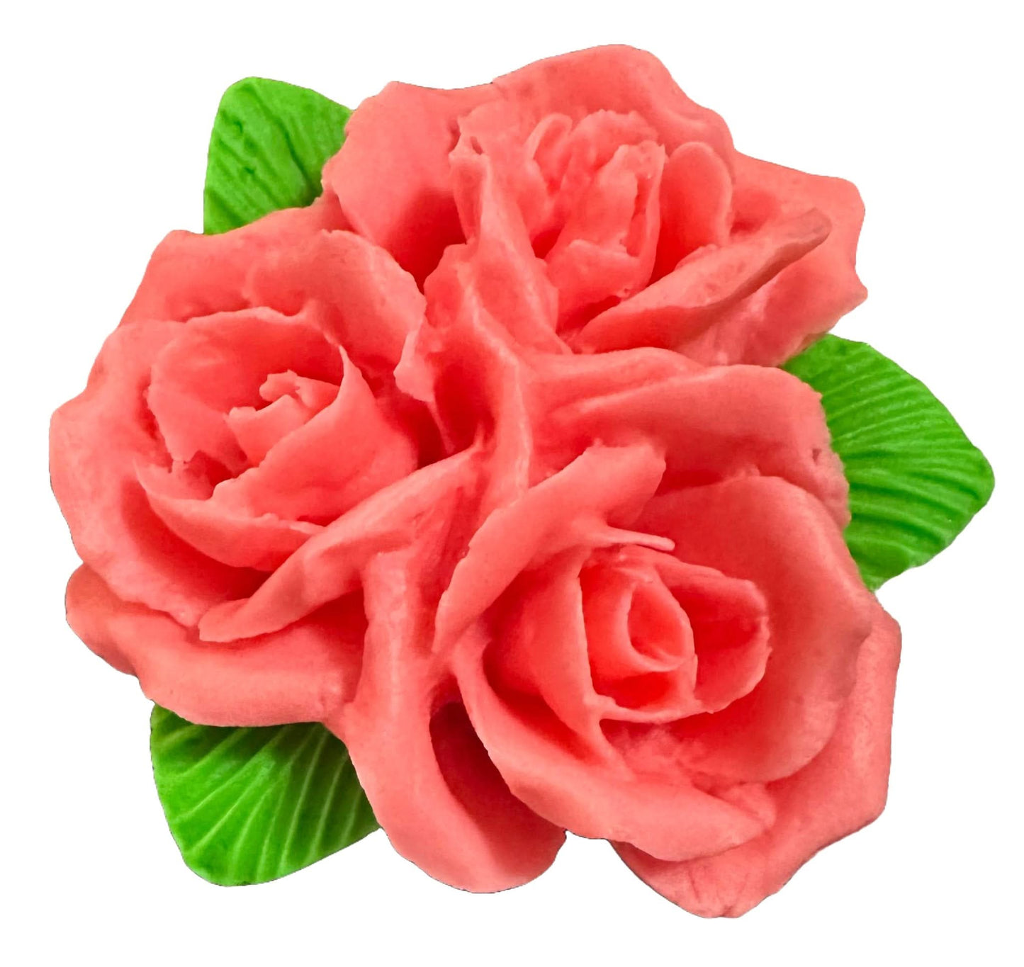 Dekoracja z cukru jadalnego, Bukiet różowych róż. Ozdoby ze sklepu Sugar Paste Nati