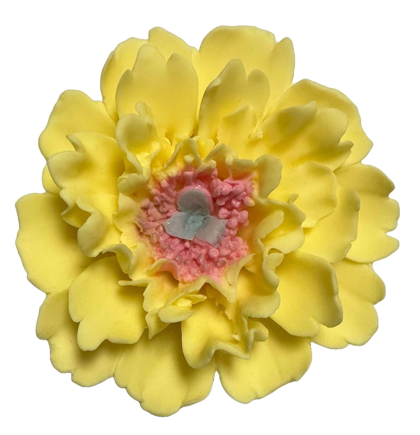 Dekoracja z cukru jadalnego, Dekoracje z żółtej piwonii ze sklepu Sugar Paste Nati