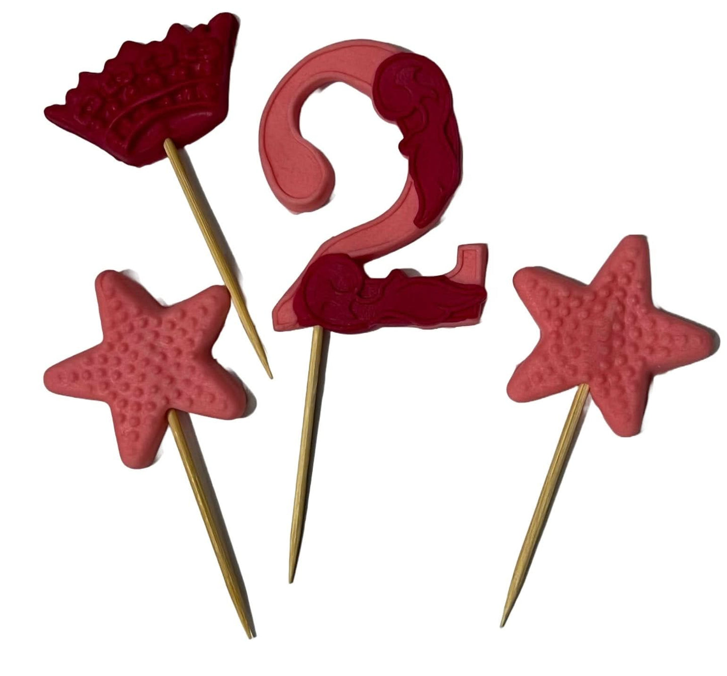 Dekoracja z cukru jadalnego, Numer 2, róż/fuksja. Dekoracje ze sklepu Sugar Paste Nati