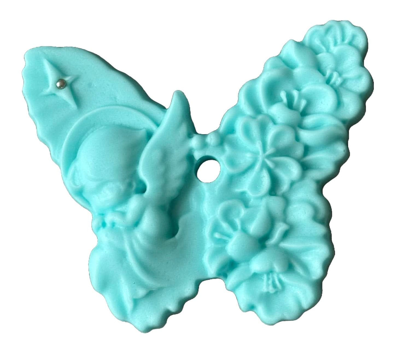 Dekoracja cukrowa jadalna, Motyl z aniołkiem. Dekoracje ze sklepu Sugar Paste Nati