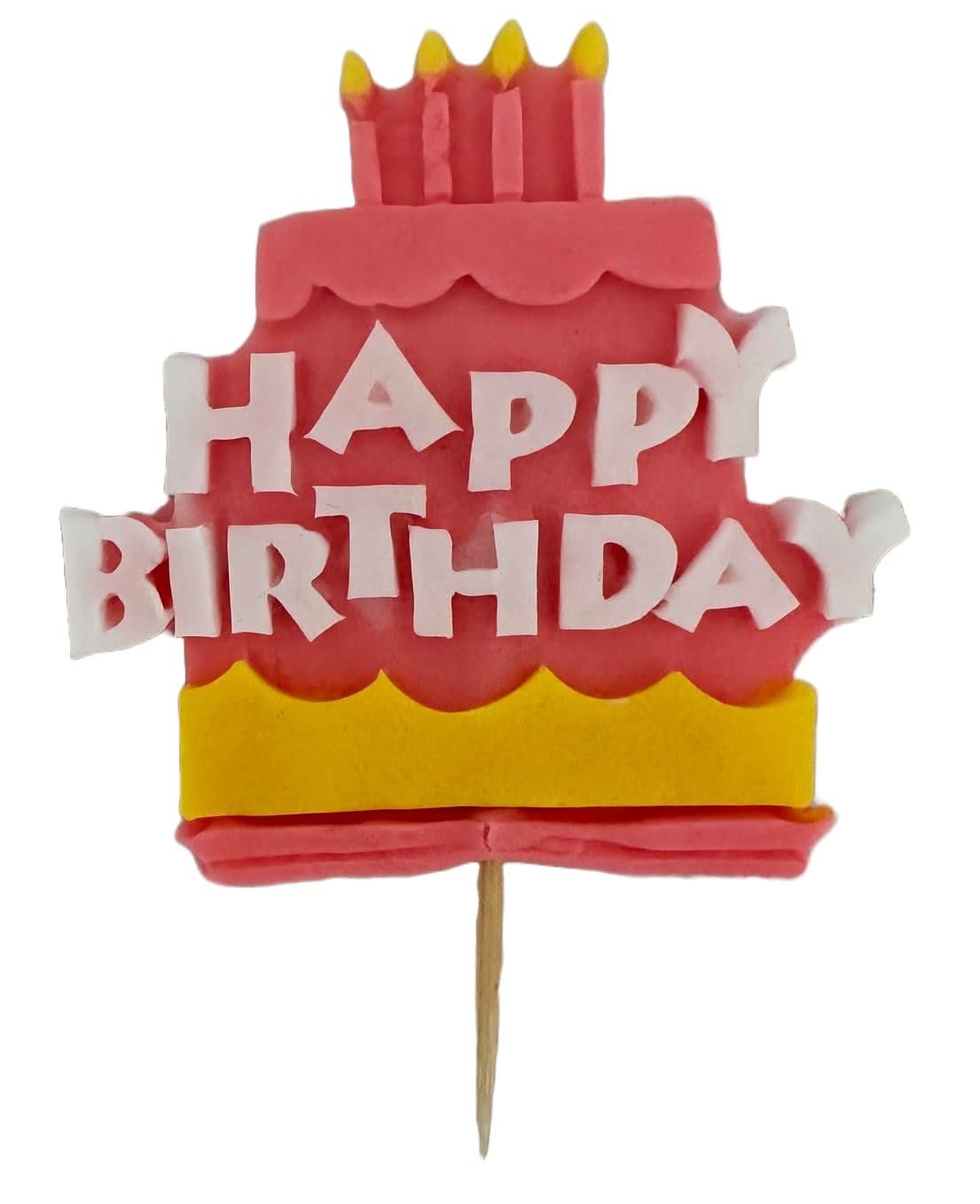 Dekoracja z cukru jadalnego, Dekoracje z pasty cukrowej Happy Birthday Sklep Nati