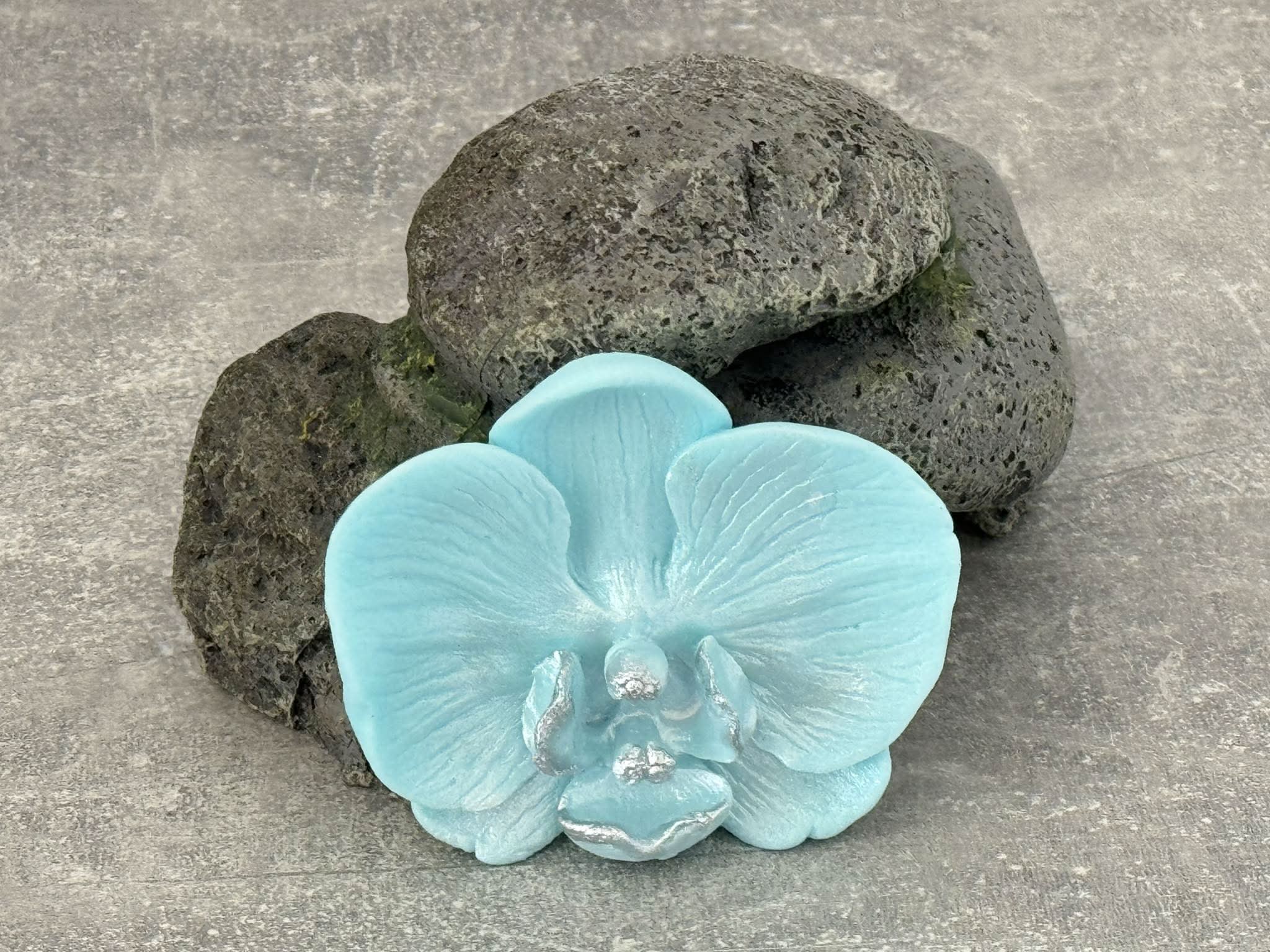 Dekoracja z cukru jadalnego, Dekoracje z pasty cukrowej z niebieskiej orchidei Nati Shop