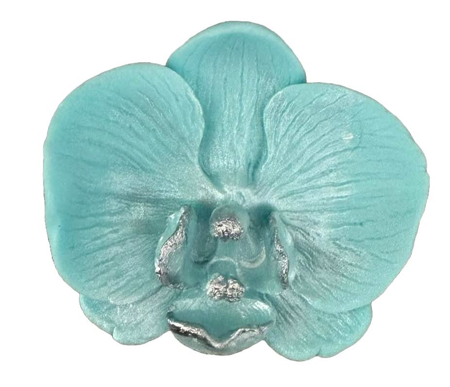 Dekoracja z cukru jadalnego, Dekoracje z pasty cukrowej z niebieskiej orchidei Nati Shop