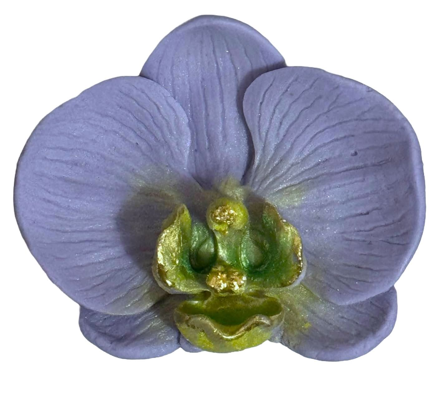 Dekoracja z cukru jadalnego, Purpurowa Orchidea Dekoracje z Pasty Cukrowej Sklep Nati
