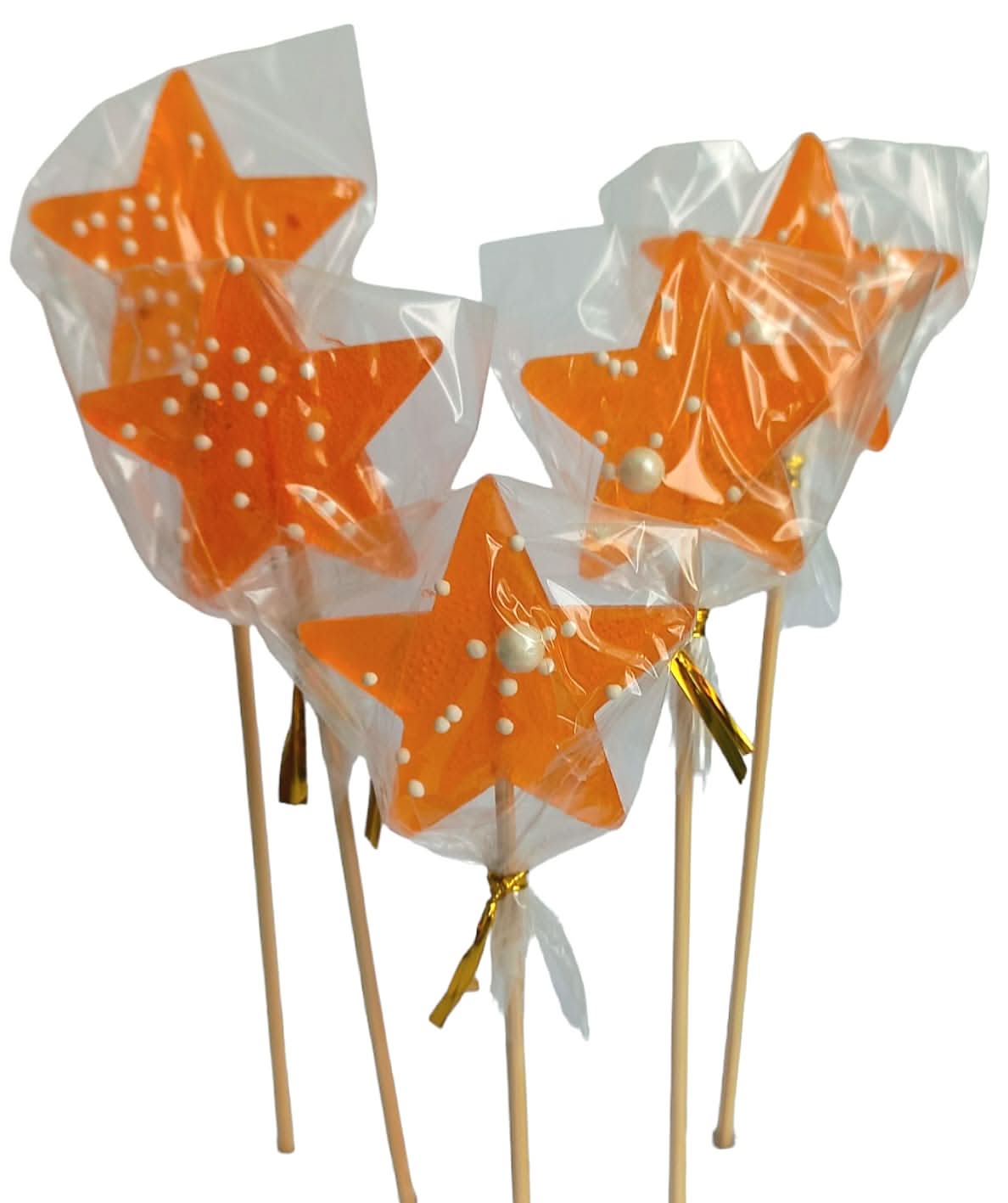 Dekoracja cukrowa jadalna, izomalt, pomarańcza, 1 szt. Dekoracje ze sklepu Sugar Paste Nati Shop