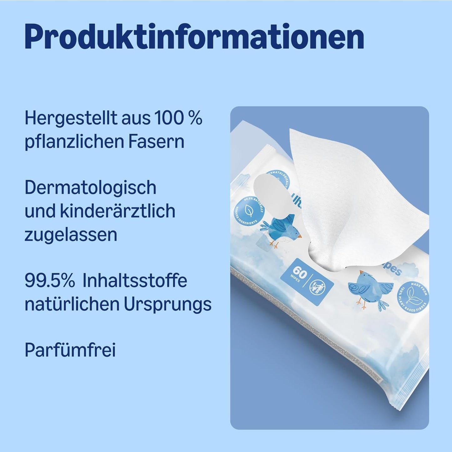 Chusteczki dla niemowląt Amazon Ultra Sensitive, 1080 chusteczek, bezzapachowe, 18 opakowań po 60 chusteczek (dawniej marka Amazon, identyczny produkt)